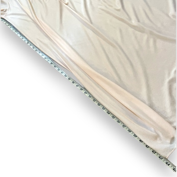 VTG Peachy Pink Retro Floral Embroidery Button Neck Bell Sleeve Nightgown | S - Picture 6 of 8